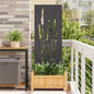 JUNG Vida Garten Sichtschutz-Leinwand Floral Schwarz 50 x 140 cm