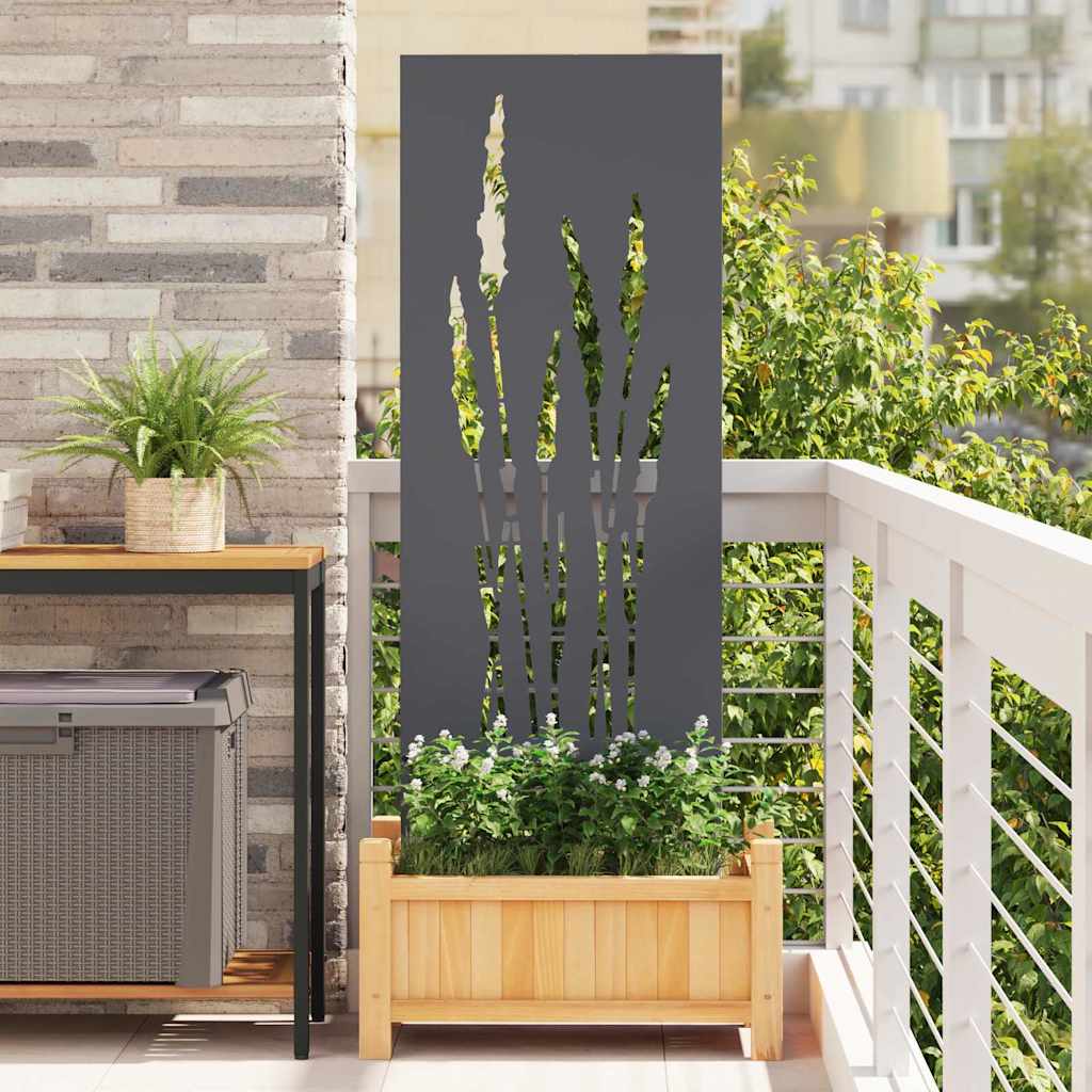 JUNG Vida Garten Sichtschutz-Leinwand Floral Anthrazit 50 x 140 cm