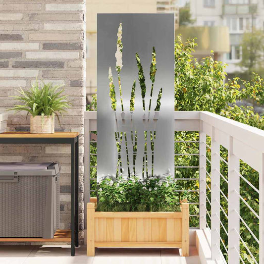 JUNG Vida Garten Sichtschutz-Leinwand Silber 50 x 140 cm Verzinkter Stahl