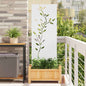 JUNG Vida Garten Sichtschutz-Leinwand Floral Weiß 50 x 140 cm