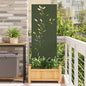 JUNG Vida Garten Sichtschutz-Leinwand Floral Olivgrün 50 x 140 cm