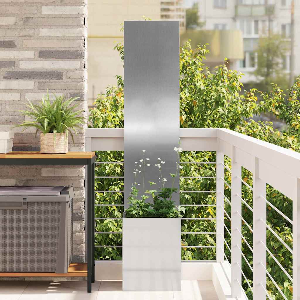 JUNG Vida Garten Sichtschutz-Leinwand Silber 32 x 140 cm Verzinkter Stahl