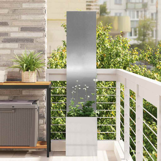 JUNG Vida Garten Sichtschutz-Leinwand Silber 32 x 140 cm Verzinkter Stahl