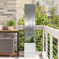 JUNG Vida Garten Sichtschutz-Leinwand Floral Silber 32 x 140 cm Edelstahl