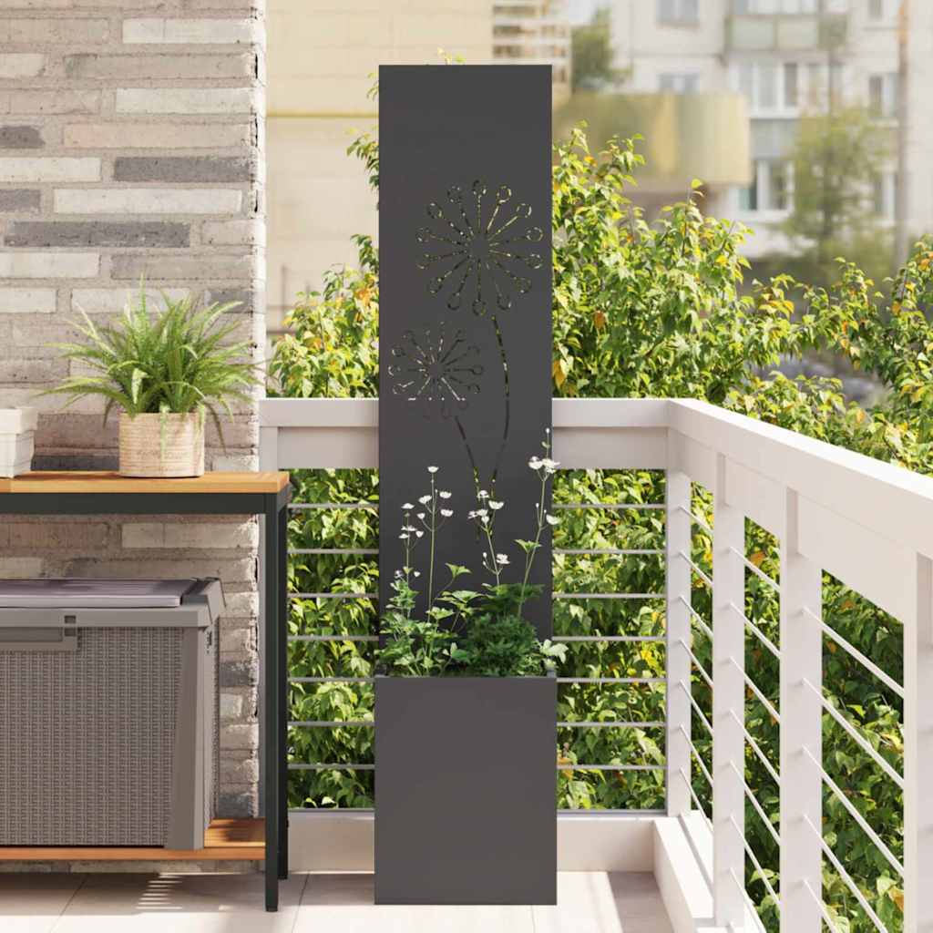 JUNG Vida Garten Sichtschutz-Leinwand Schwarz 32 x 32 x 150 cm