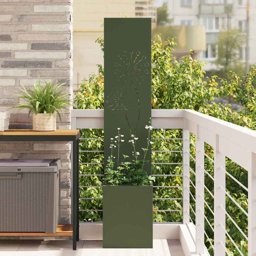 JUNG Vida Garten Sichtschutz-Leinwand Olivgrün 32 x 140 cm