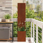 JUNG Vida Garten Sichtschutz-Leinwand Rostig 32 x 32 x 150 cm