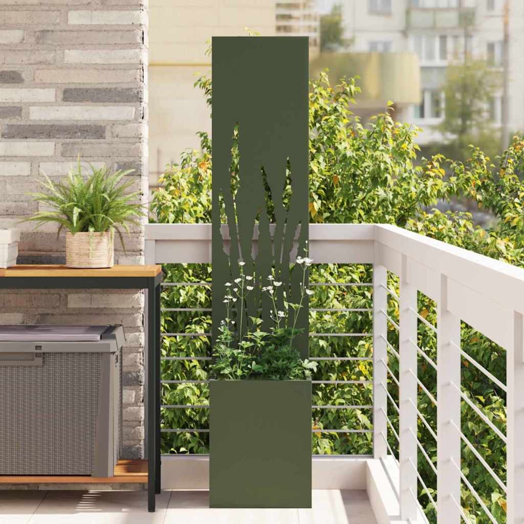 JUNG Vida Garten Sichtschutz-Leinwand Olivgrün 32 x 140 cm