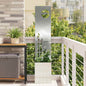 JUNG Vida Garten Sichtschutz-Leinwand Silber 32 x 140 cm Verzinkter Stahl