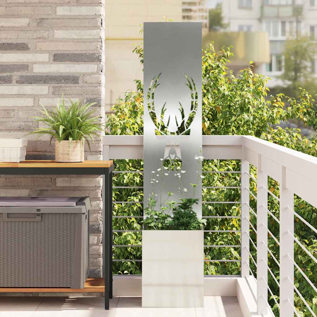 JUNG Vida Garten Sichtschutz-Leinwand Tiermuster Silber 32 x 32 x 150 cm
