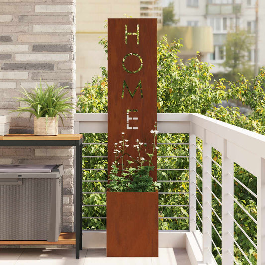 JUNG Vida Garten Sichtschutz-Leinwand Rostig 32 x 32 x 150 cm