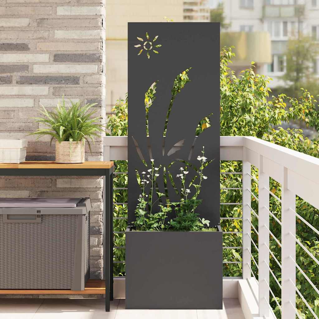 JUNG Vida Garten Sichtschutz-Leinwand Schwarz 50 x 140 cm