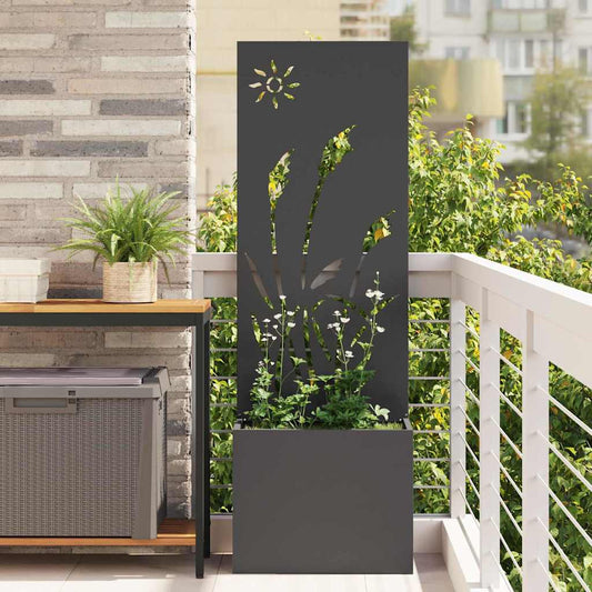 JUNG Vida Garten Sichtschutz-Leinwand Schwarz 50 x 140 cm