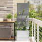 JUNG Vida Garten Sichtschutz-Leinwand Silber 50 x 140 cm Edelstahl