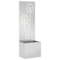 JUNG Vida Garten Sichtschutz-Leinwand Floral Silber 50 x 32 x 150 cm