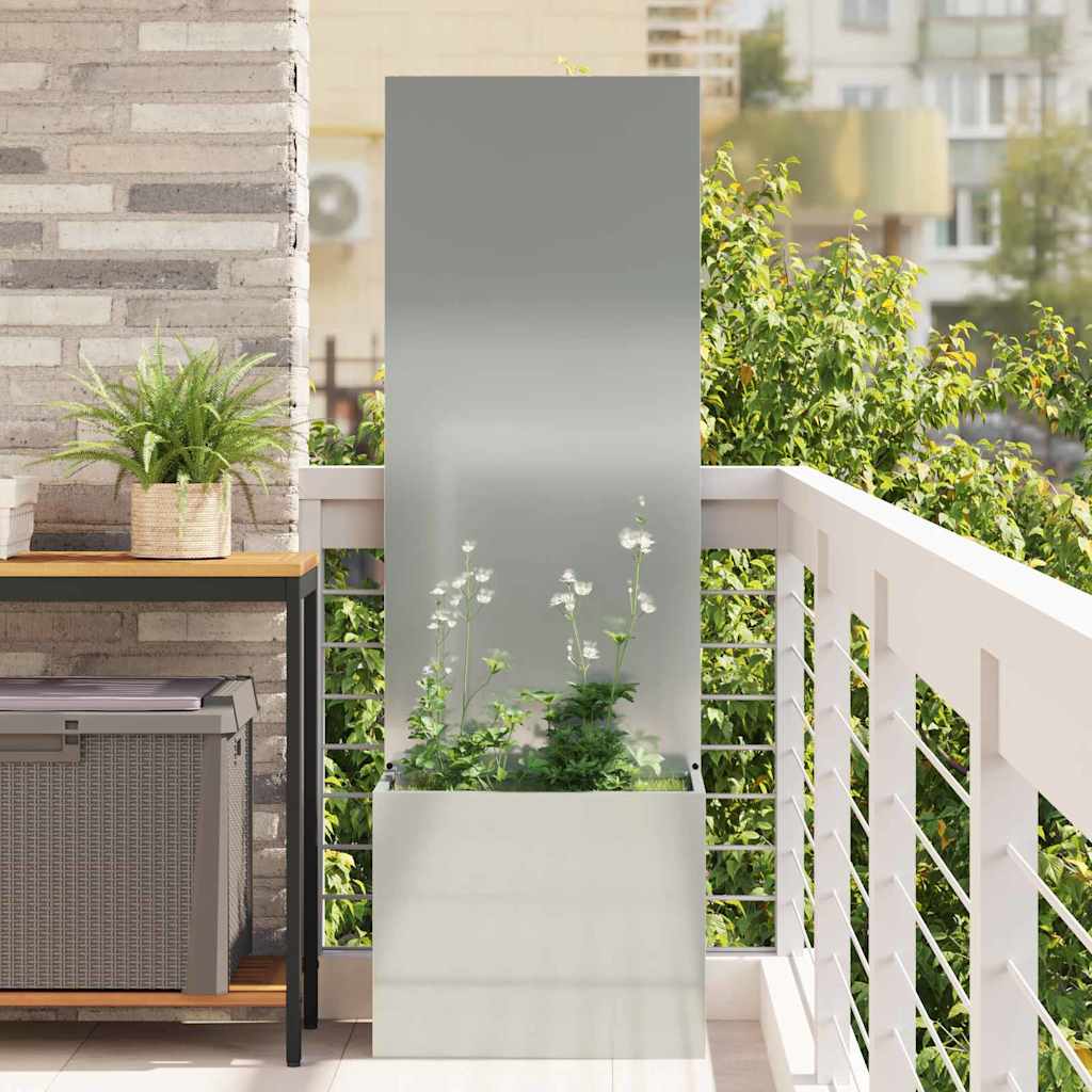 JUNG Vida Garten Sichtschutz-Leinwand Silber 50 x 32 x 150 cm