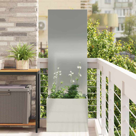 JUNG Vida Garten Sichtschutz-Leinwand Silber 50 x 32 x 150 cm