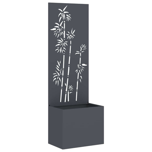 JUNG Vida Garten Sichtschutz-Leinwand Floral Anthrazit 50 x 32 x 150 cm
