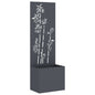 JUNG Vida Garten Sichtschutz-Leinwand Floral Anthrazit 50 x 32 x 150 cm