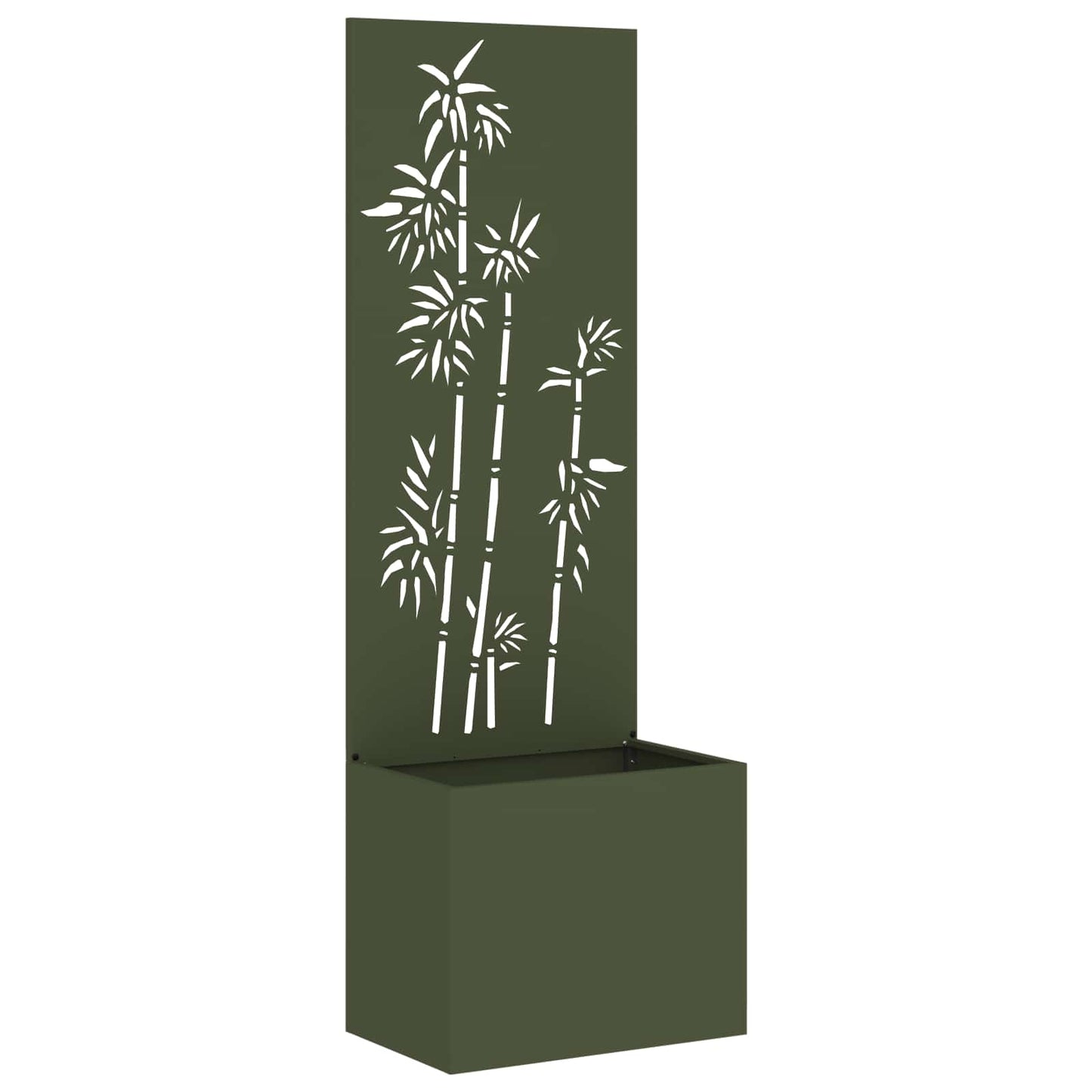 JUNG Vida Garten Sichtschutz-Leinwand Floral Olivgrün 50 x 140 cm