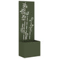 JUNG Vida Garten Sichtschutz-Leinwand Floral Olivgrün 50 x 140 cm