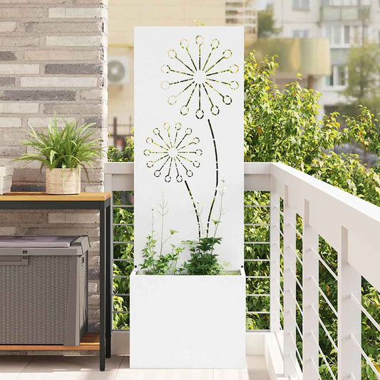 JUNG Vida Garten Sichtschutz-Leinwand Weiß 50 x 140 cm