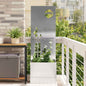 JUNG Vida Garten Sichtschutz-Leinwand Silber 50 x 140 cm Edelstahl