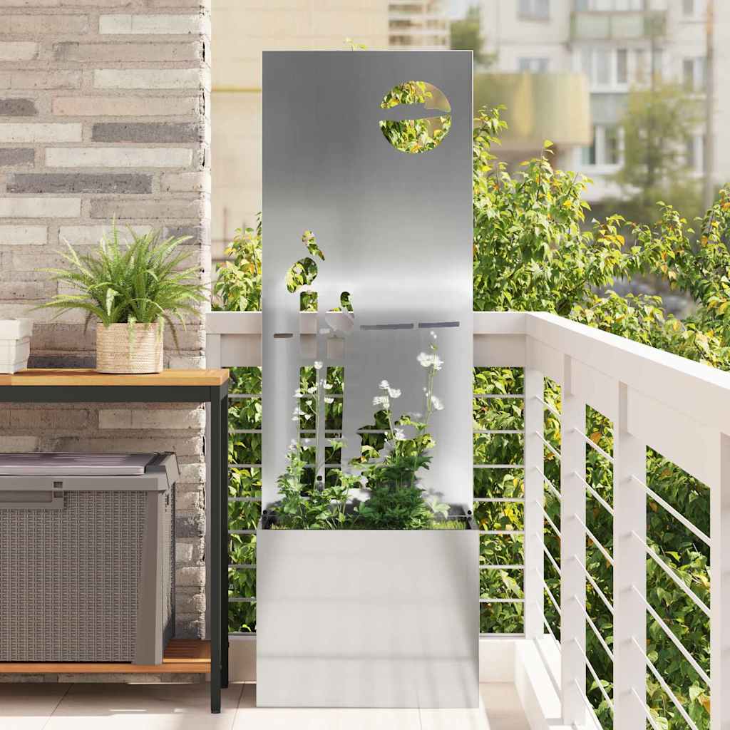 JUNG Vida Garten Sichtschutz-Leinwand Silber 50 x 32 x 150 cm