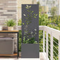 JUNG Vida Garten Sichtschutz-Leinwand Floral Anthrazit 50 x 32 x 150 cm