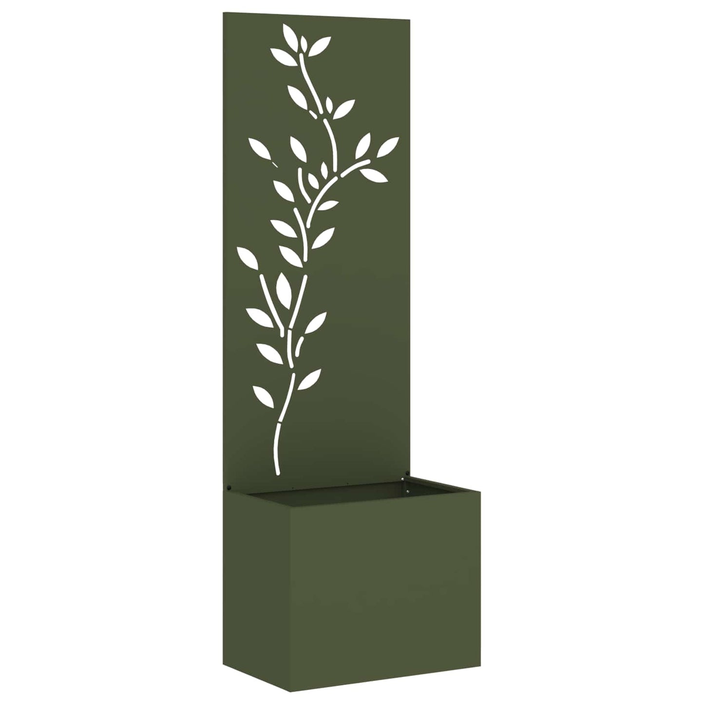 JUNG Vida Garten Sichtschutz-Leinwand Floral Olivgrün 50 x 140 cm