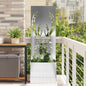 JUNG Vida Garten Sichtschutz-Leinwand Silber 50 x 140 cm Verzinkter Stahl