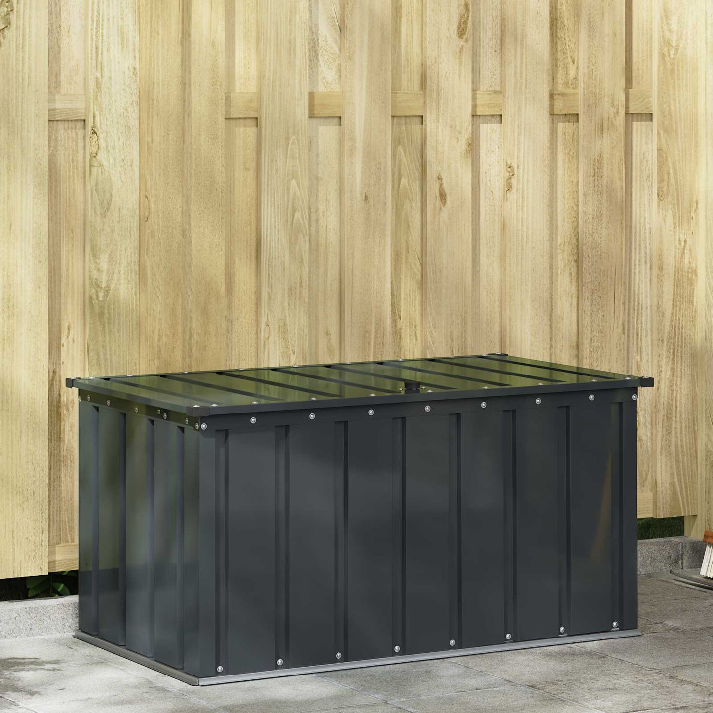 JUNG Vida Gartenlagerbox Schwarz 101 x 56,5 x 50 cm Stahl