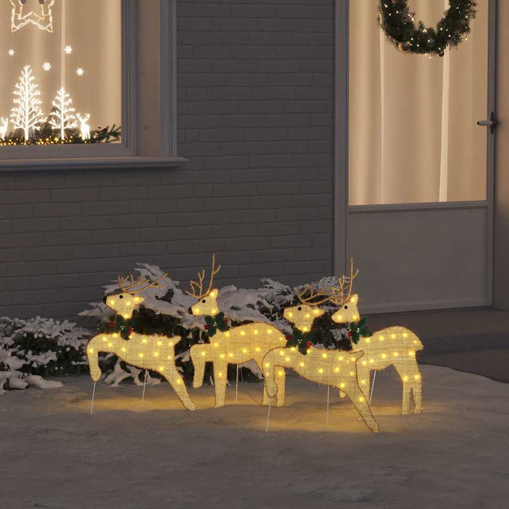 JUNG Vida LED Rentiere 4 pcs Gold Stoff