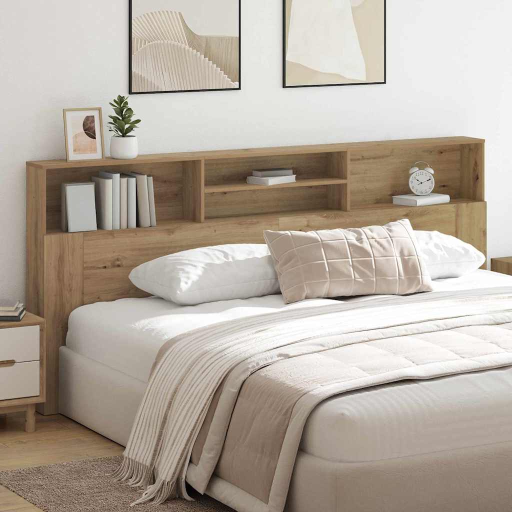 JUNG Vida Kopfteil Schrank mit Regal Artisan-Eiche 220 x 19 x 101,5 cm