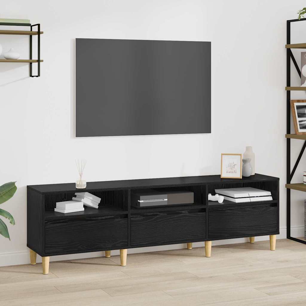 JUNG Vida TV-Schränk Schwarz Eichen-Optik 150 x 30 x 45 cm Holzwerkstoff