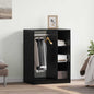 JUNG Vida Kleiderschrank mit Regal Schwarz Eichen-Optik 77 x 48 x 102 cm