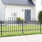 JUNG Vida Gartenzaun Grau 240 x 115 cm Pulverbeschichteter Stahl