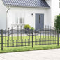 JUNG Vida Gartenzaun Grau 240 x 118 cm Pulverbeschichteter Stahl