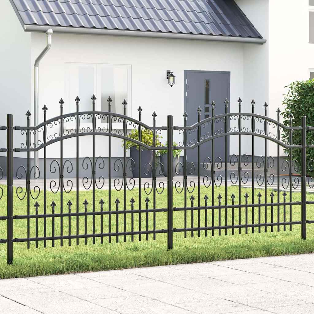 JUNG Vida Gartenzaun Grau 240 x 140 cm Pulverbeschichteter Stahl