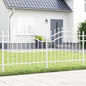 JUNG Vida Gartenzaun Weiß 240 x 140 cm Pulverbeschichteter Stahl