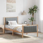 JUNG Vida Bettgestell Braun und hellgrau 75 x 190 cm Massivholz Kiefer