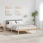 JUNG Vida Bettgestell Braun und hellgrau 150 x 200 cm Massivholz Kiefer