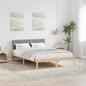 JUNG Vida Bettgestell Braun und hellgrau 150 x 200 cm Massivholz Kiefer