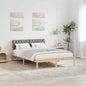 JUNG Vida Bettgestell Braun und Taupe 140 x 200 cm Massivholz Kiefer