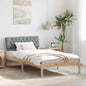 JUNG Vida Bettgestell Braun und hellgrau 100 x 200 cm Massivholz Kiefer