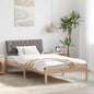 JUNG Vida Bettgestell Braun und Taupe 100 x 200 cm Massivholz Kiefer