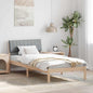 JUNG Vida Bettgestell Braun und hellgrau 90 x 200 cm Massivholz Kiefer