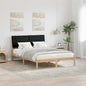 JUNG Vida Bettgestell Braun und Schwarz 140 x 200 cm Massivholz Kiefer