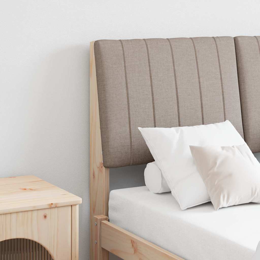 JUNG Vida Gepolstertes Kopfteil Taupe 120 cm Massives Kiefernholz