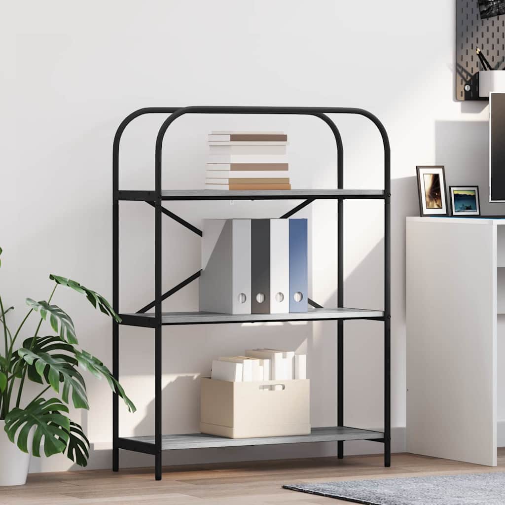 JUNG Vida Bücherregal Graues Sonoma 80 x 30 x 109 cm Holzwerkstoff